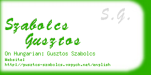 szabolcs gusztos business card